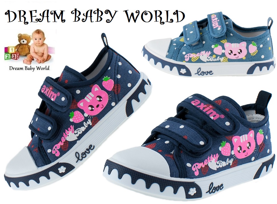 trainers size UK 8-12 NEW Canvas girls shoes GIRLS Real Leather Insoles