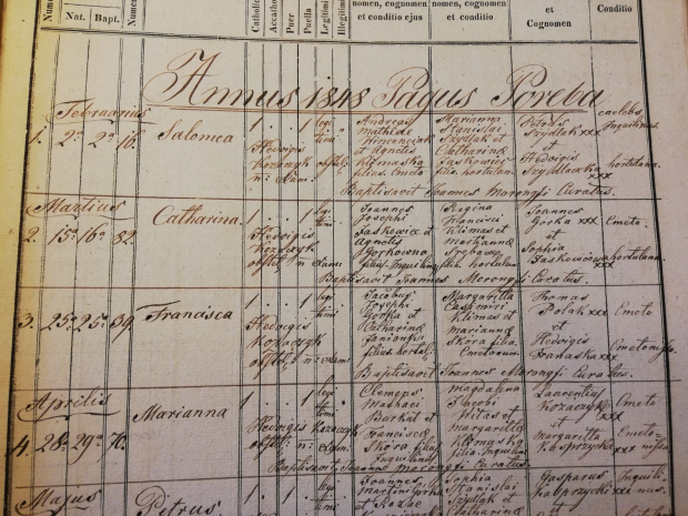 Akt urodzenia Franciszka