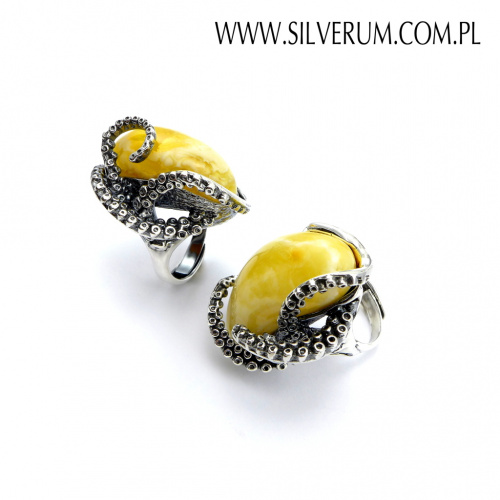 silverum.com.pl - pierścionki z bursztynem #bursztyn, #żółty, #pierścionek, #srebrny, #biżuteria, #artystyczna,