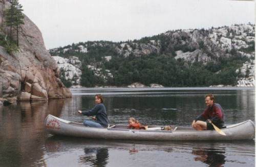 Kanada 1995 - Jola , Kamila i Zdzisiek - Na północ od Georgian Bay,