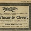 Ks. Wincenty Orynt zgon 14.07.1923 #ksiądz