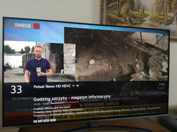 EPG na Polsat News po rozwinięciu