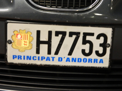 Atrakcyjne tablice rejestracyjne Andorry